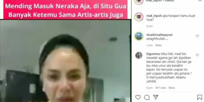 Nikita Mirzani Blak-blakan Pengin Masuk Neraka, Simak Videonya Nikita Mirzani Blak-blakan Pengin Masuk Neraka, Simak Videonya