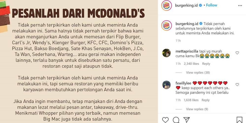 Burger King: Pesanlah dari McDonald's Burger King: Pesanlah dari McDonald's