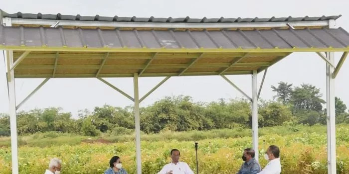 Jokowi dan Megawati Tinjau Area Persemaian Modern Rumpin di Bogor Jokowi dan Megawati Tinjau Area Persemaian Modern Rumpin di Bogor