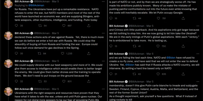 Kisah Mimpi Bill Ackman, Perang Dunia III Kemungkinan Sudah Dimulai Kisah Mimpi Bill Ackman, Perang Dunia III Kemungkinan Sudah Dimulai