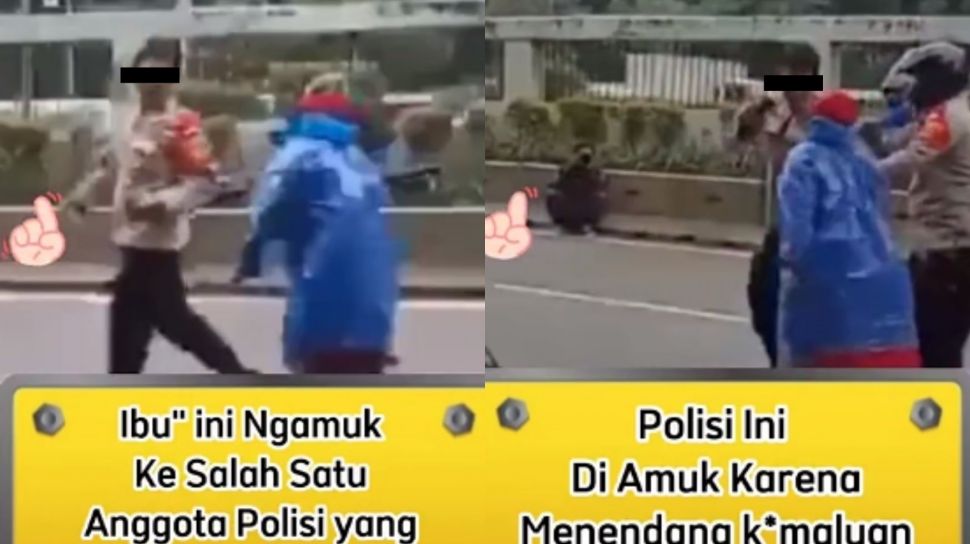 Beredar Video Perlihatkan Emosi Emak-emak Kemaluannya Ditendang Polisi, Faktanya Beredar Video Perlihatkan Emosi Emak-emak Kemaluannya Ditendang Polisi, Faktanya