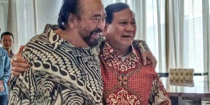 Berpelukan, Surya Paloh-Prabowo Subianto Berpelukan, Surya Paloh-Prabowo Subianto