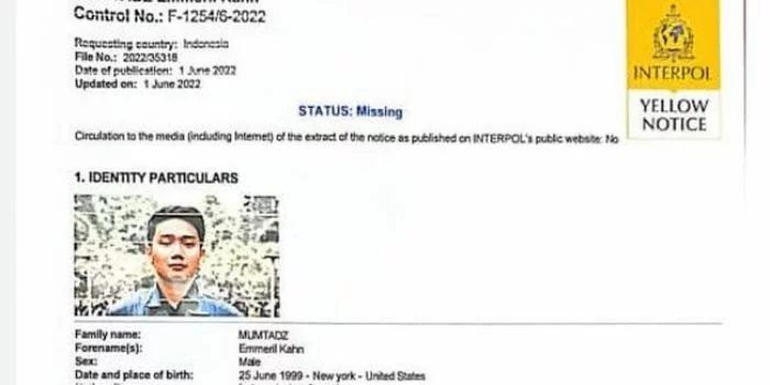 Interpol Tutup Yellow Notice, Rekayasa Lalu Lintas Kepulangan Eril di Bandara Soetta Interpol Tutup Yellow Notice, Rekayasa Lalu Lintas Kepulangan Eril di Bandara Soetta