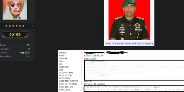 Bjorka Nongol Lagi, Sebar Data Bos BSSN Posting KTP dan NPWP Bjorka Nongol Lagi, Sebar Data Bos BSSN Posting KTP dan NPWP