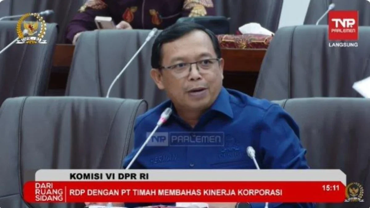 Dirut PT Timah Banjir Pertanyaan Soal Kasus Dugaan Korupsi Timbulkan Kerugian Negara Rp271 di Komisi VI DPR Wakil Ketua Komisi VI, Herman Haeron