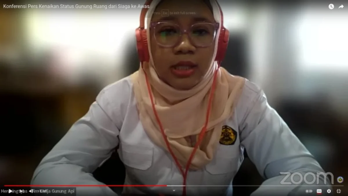 Tsunami Akibat Erupsi Gunung Ruang Ketinggiannya Capai 25 Meter, Begini Kata BMKG Ketua Tim Kerja Pengamatan Gunung Api, Heruningtyas (tangkapan layar YouTube)