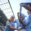 Premier League 2023/2024: Selebrasi Phil Foden (kiri) usai cetak gol di laga Fulham vs Man City pada pekan 37