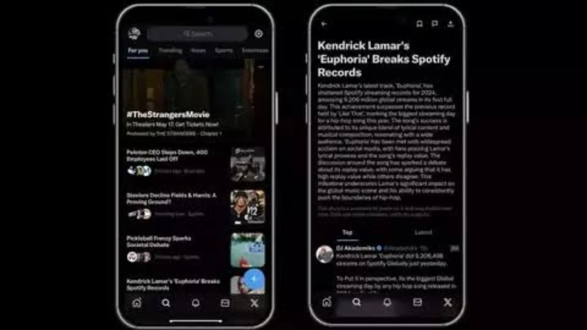 Platform X Gunakan Chatbot AI Grok Milik Elon Musk untuk Ringkasan Berita Unggahan rekayasawan X melalui akun @XEng pada Sabtu (4/5/2024).
