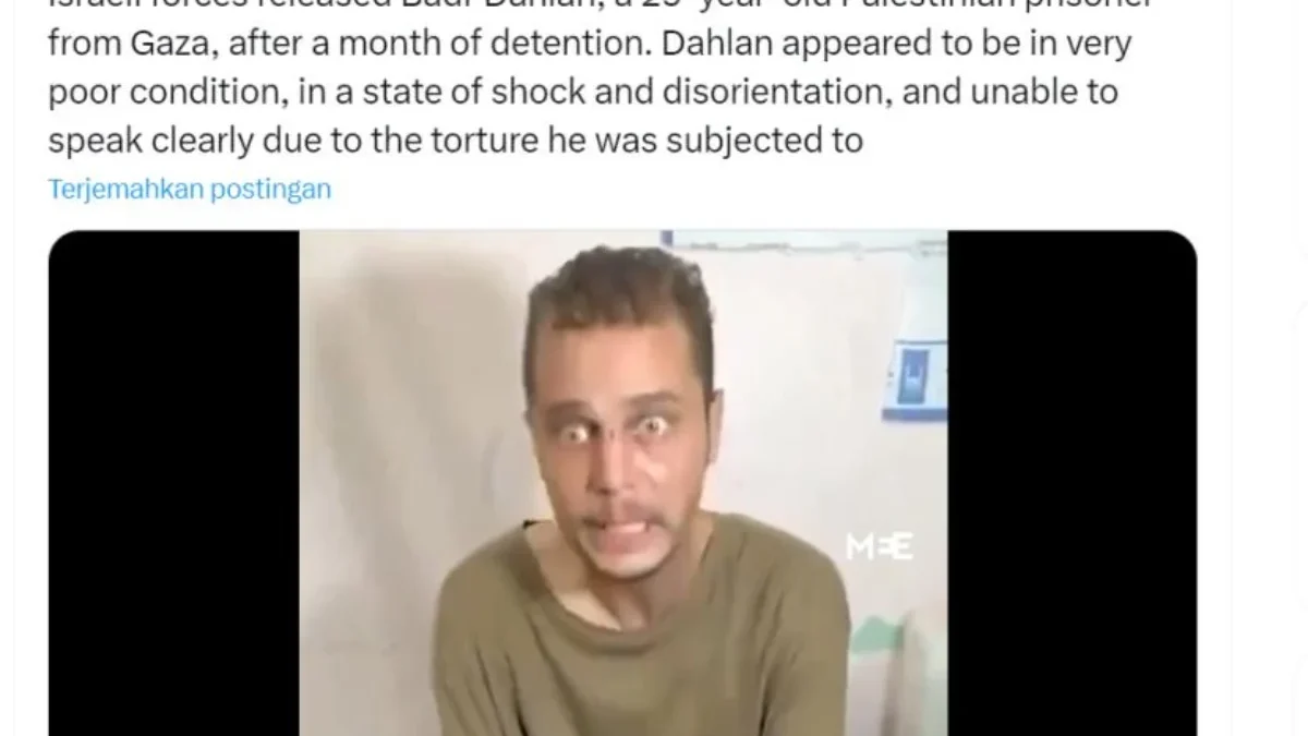 Kisah Warga Gaza Korban Penculikan IDF, Tanda-Tanda Tekanan Psikologis di Sel Penyiksaan Israel Badr Dahlan (Tangkapan layar MEE)