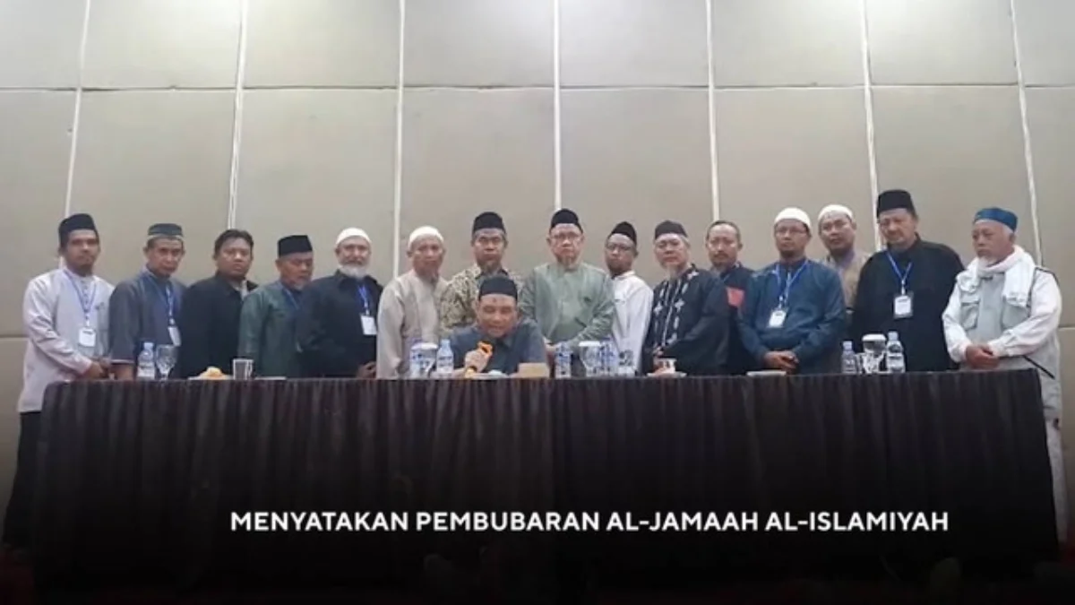 Jemaah Islamiyah Bubar, Berikut Poin Pernyataan Lengkapnya Suasana konfrensi press Jemaah Islamiyah (JI) membubarkan diri dan kembali ke pangkuan NKRI dan Pancasila saat