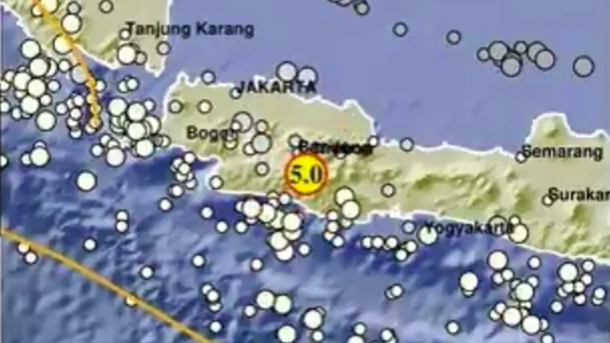 BMKG Deteksi Gempa 5,0M Guncang Kabupaten Bandung Gempa bumi mengguncang Kabupaten Bandung dengan magnitudo 5,0M. (X @infoBMKG)