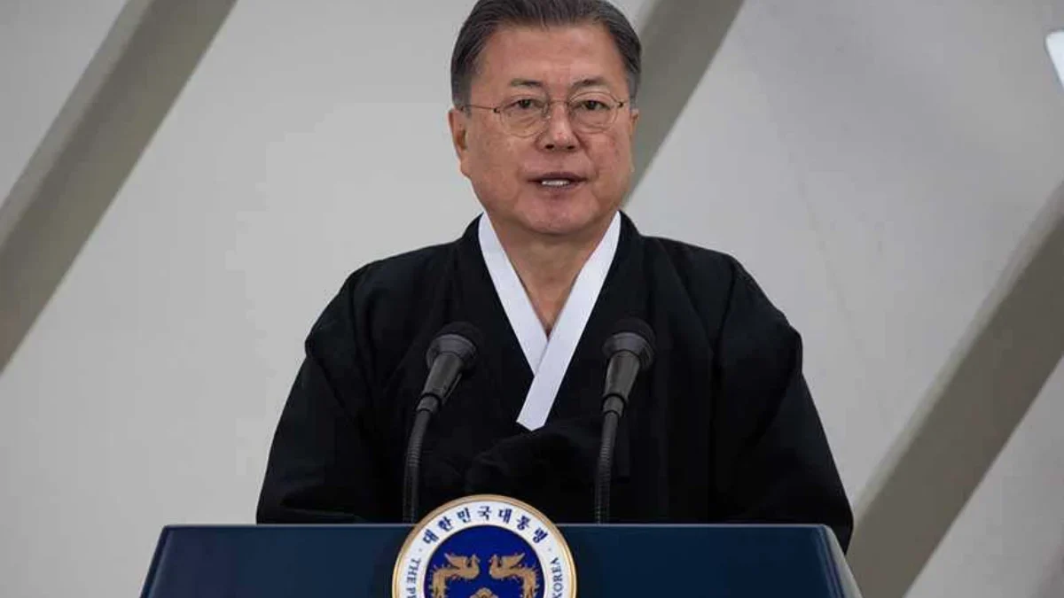 Mantan Presiden Korea Selatan Moon Jae In Jadi Tersangka Kasus Suap Gegara Carikan Menantu Pekerjaan Moon Jae-in (Foto : AFP/JEON HEON-KYUN)