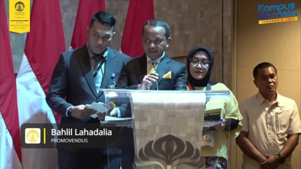 Universitas Indonesia Tunda Kelulusan Pemberian Gelar Doktor Bahlil Lahadalia, Tutup Sementara Program S3 SKSG Dok. Tangkapan Layar Youtube Kementerian ESDM