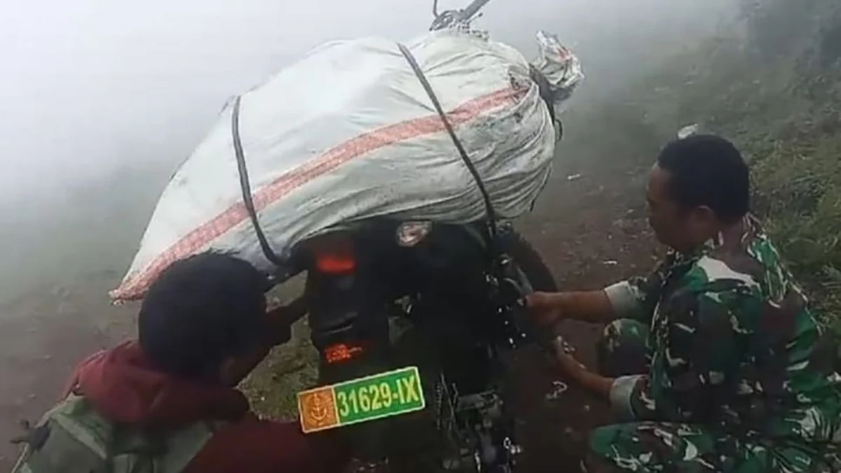 Kunjungan Meningkat, Balai Taman Nasional Gunung Rinjani: Sampah April hingga Oktober 2024 Capai 31 Ton Anggota Kodim 1615 Lombok Timur, Provinsi NTB saat mengangkut sampah di jalur pendakian gunung Rinjani Lombok,