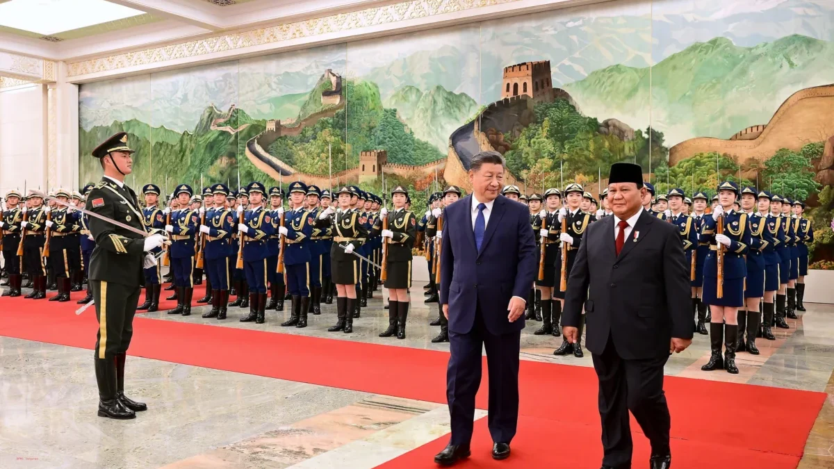 Kedatangan Presiden Prabowo tiba di Great Hall of the People, Beijing, Sabtu (9/11), pukul 16.30 waktu setempa