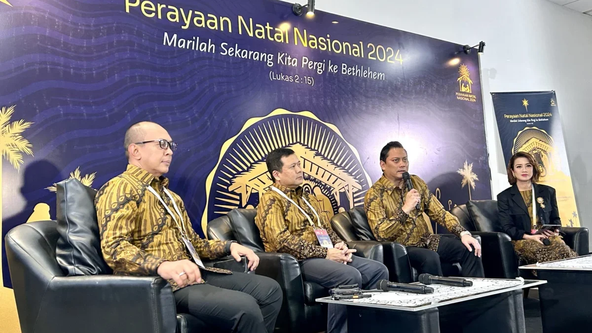 Perayaan Natal Nasional 2024 Diikuti Program Kepedulian untuk Korban Bencana, Baksos hingga Aksi Ekologi Ketua Umum Panitia Natal Nasional 2024 Thomas Djiwandono Sambangi Media Center