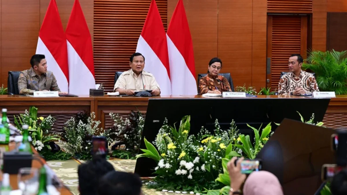 Presiden Prabowo Subianto menghadiri kegiatan penutupan Kas APBN Tahun 2024 hadir di Kantor KemenKeu, Jakarta,