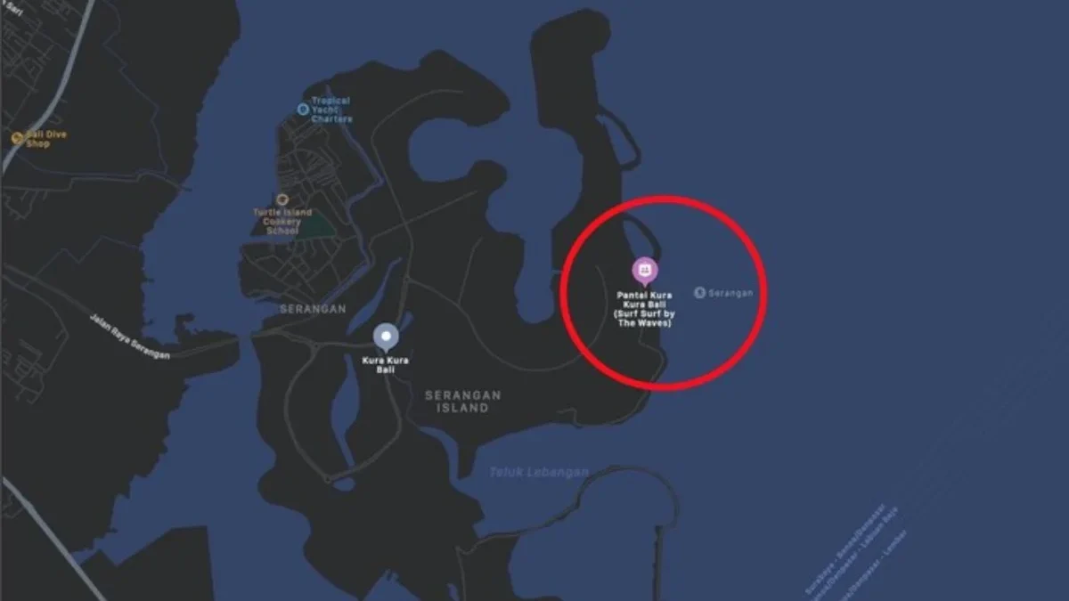Nama Pantai Serangan Jadi Pantai Kura-Kura di Bali Picu Kritik Publik Nama Pantai Serangan di Pulau Serangan, Denpasar, Bali, berubah menjadi Pantai Kura-Kura Bali. (Foto: Dok. Ist