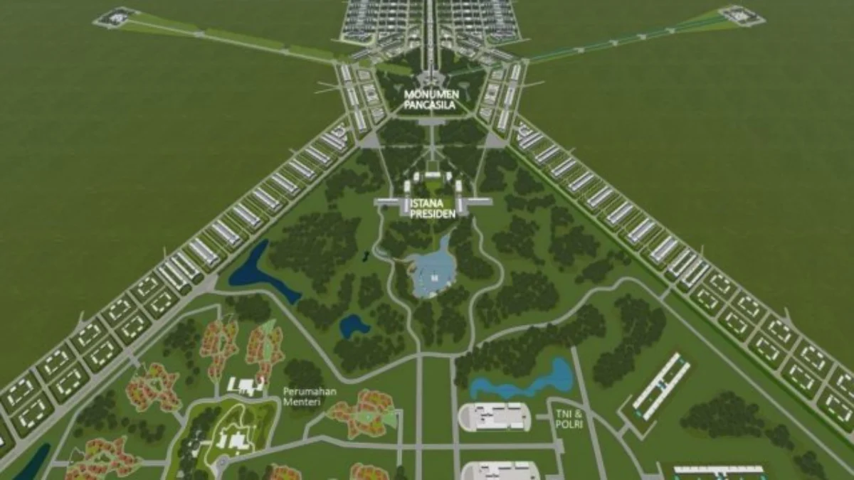 Rancangan konsep Ibu Kota baru di Kalimantan. Foto: Dok. Kementerian PUPR