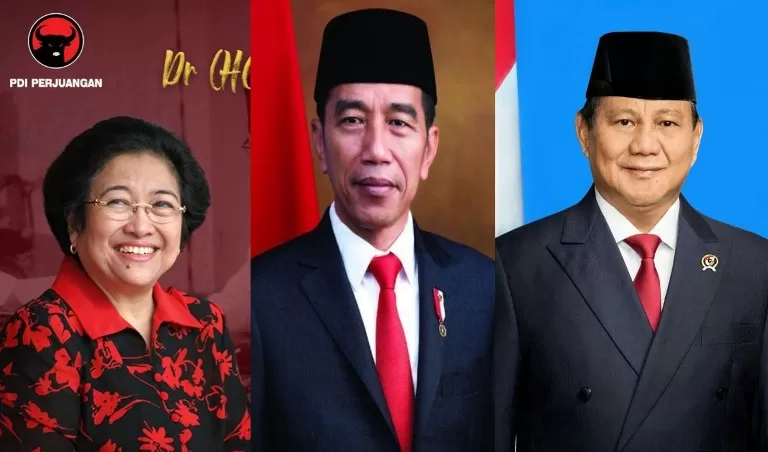 Konspirasi Politik Segitiga Maut, Benarkah Juaranya Sudah Diatur? Megawati Soekarnoputri, Joko Widodo, Prabowo Subianto. (IST)