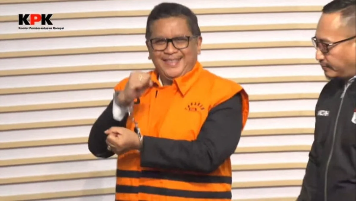 Hakim Tunggal Pengadilan Negeri Jakarta Selatan: Permohonan Gugatan Praperadilan Hasto Kristiyanto Gugur Hasto Kristiyanto ditahan KPK. (YouTube/KPK)