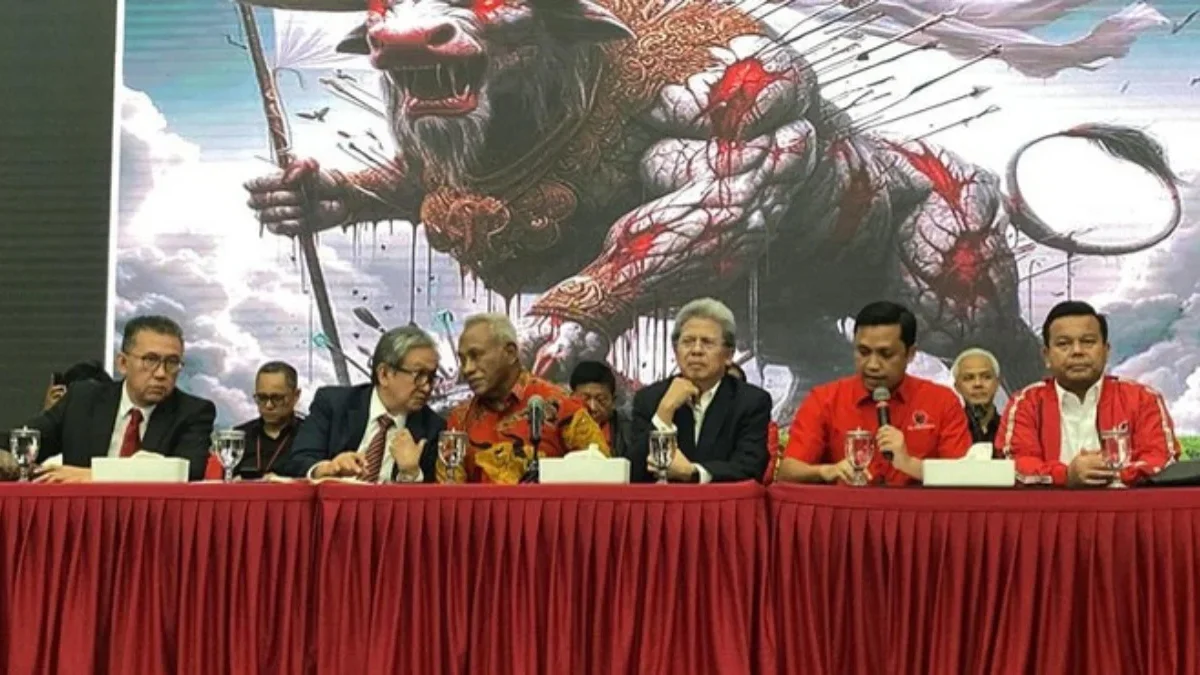 PDIP menggelar jumpa media terkait penahanan Sekjen Hasto Kristiyanto oleh KPK atas dugaan suap dan perintanga