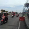 Suasana arus mudik Jalur Pantura Jl Brigjen Dharsono Bypass Kabupaten Cirebon, Rabu (28/3)