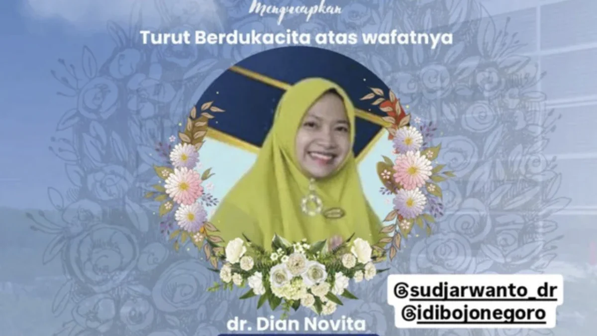 Laka Bus di Jalur Madinah-Mekkah, Wadir Rumah Sakit Islam Muhammadiyah Bojonegoro Meninggal Dunia Saat Umroh Ucapan duka atas meninggalnya dr Dian Novita, Wakil Direktur Rumah Sakit Islam Muhammadiyah Sumberrejo, Bojone