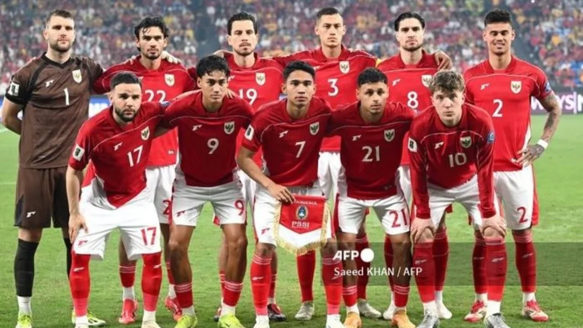Skuad Timnas Indonesia saat menghadapi tuan rumah Australia, Kamis (20/3/2025).