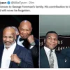 Tangkapan layar kebersamaan Mike Tyson dengan George Foreman semasa hidup. X/@miketyson