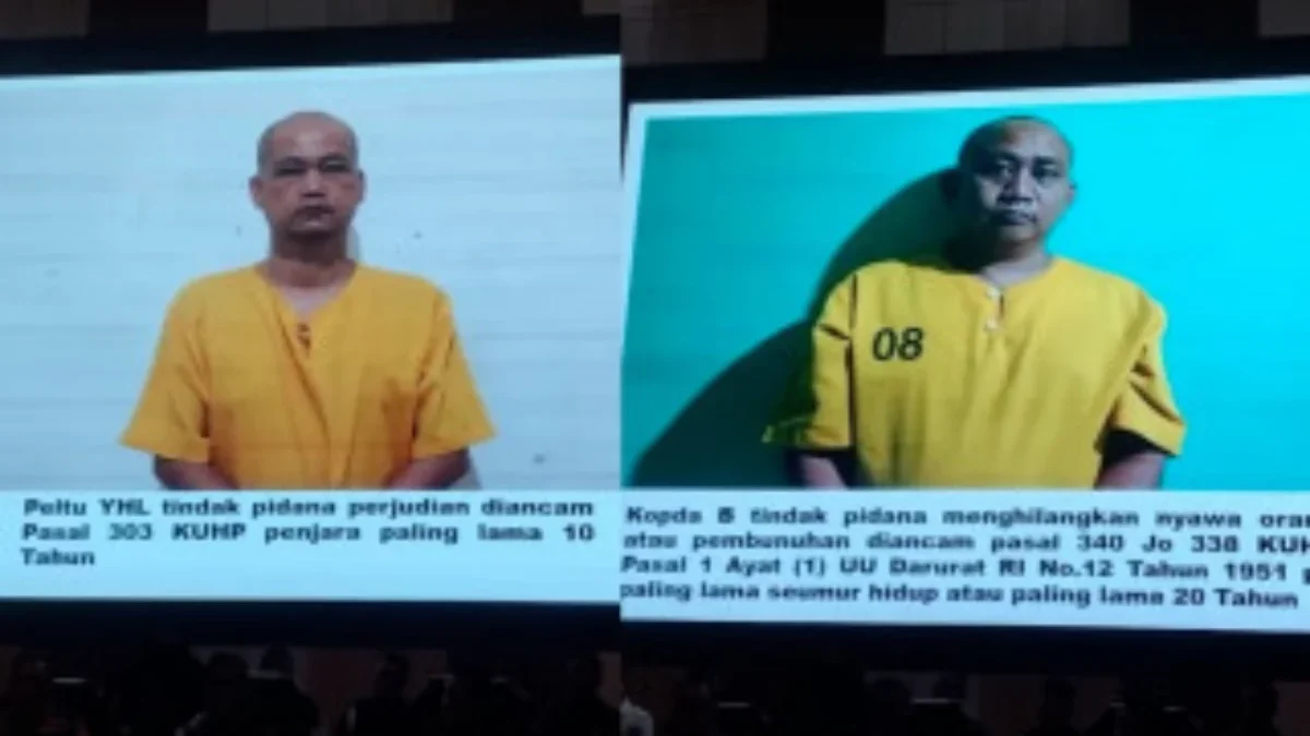 Kopda Basarsyah (B) dan Peltu Yohanes Lubis (YL) statusnya saat ini resmi sebagai tersangka dalam peristiwa pe