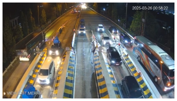 Lalin Tol Tangerang-Merak terpantau masih landai H-5 Lebaran (CCTV Tol)