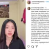 Tangkapan layar postingan video curhat putri wartawan Kabupaten Karo Sumatera Utara, Rico Sempurna Pasaribu, E