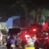 Volume kendaraan di Cikaledong Nagreg terlihat meningkat pada Hari Kamis malam.