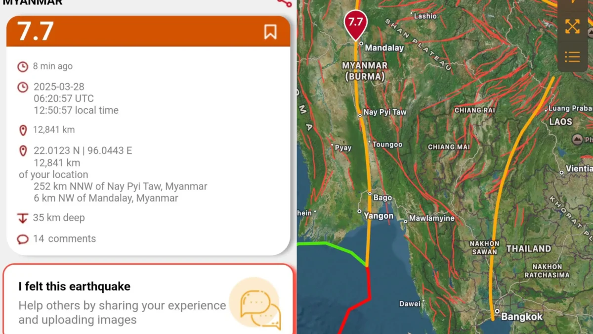 Gempa Dahsyat Myanmar Guncang Sejumlah Bangunan di Bangkok, Begini Kata Saksi Mata - Gempa bumi dahsyat berkekuatan Magnitudo 7,7 mengguncang Myanmar bagian tengah, sekitar Mandalay pada Jumat