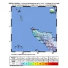 Pusat gempa berada di darat 18 Km Timur Laut Banda Aceh. (Dok. BMKG)