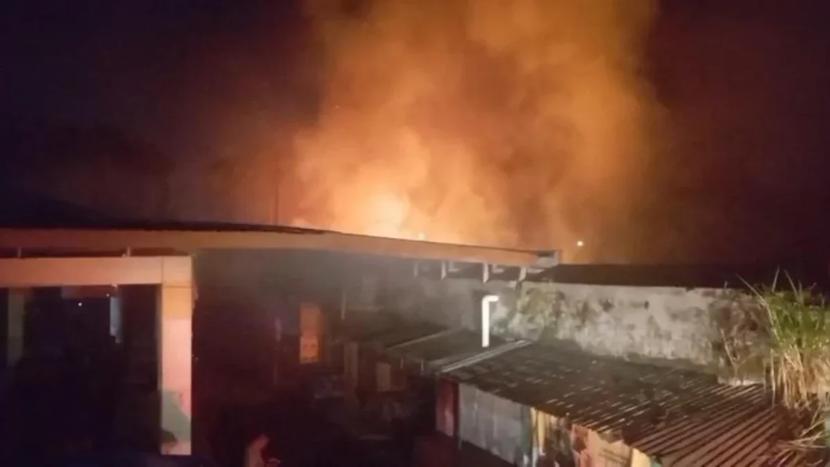 Pasar Sindangkasih Cigasong Kebakaran di Hari Raya Lebaran Kebakaran Pasar Cigasong (IST)