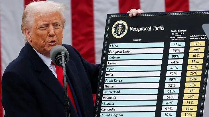 Presiden AS, Donald Trump, memegang daftar negara yang akan dikenai tarif baru. Indonesia tampak dalam daftar