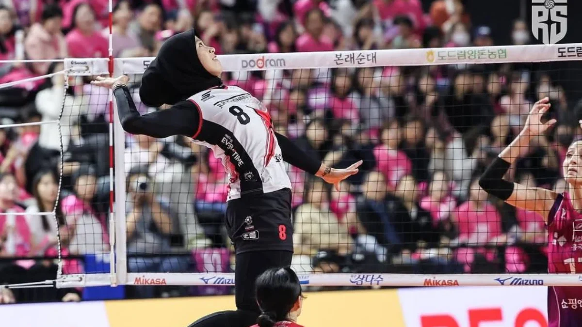 Megawati Hangestri menjadi andalan Red Sparks di Liga Voli Korea Selatan 2024-2025. (Foto: Instagram @red_spar