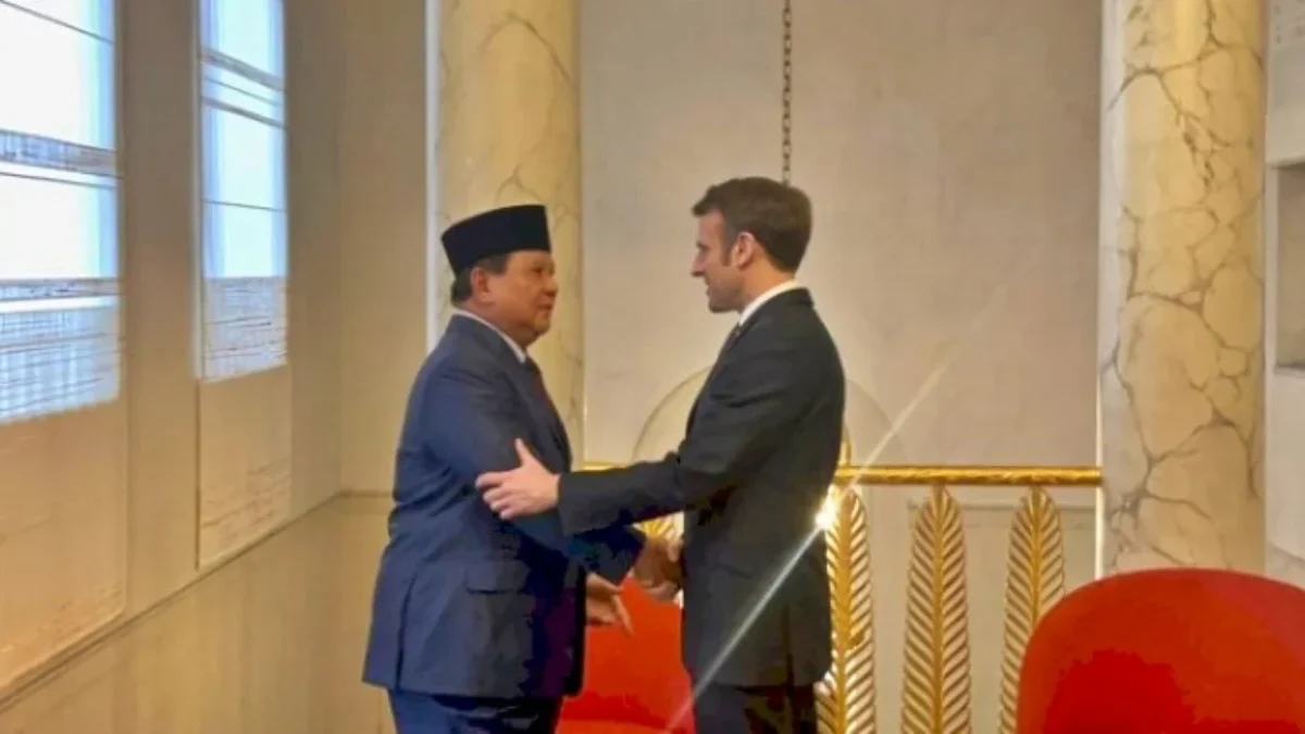 Presiden Prabowo Subianto dan Presiden Prancis, Emmanuel Macron. (IST)