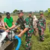 Satuan Tugas (Satgas) Pangan Mabes TNI mengecek jalannya program pompanisasi dan perluasan areal tanam (PAT) d