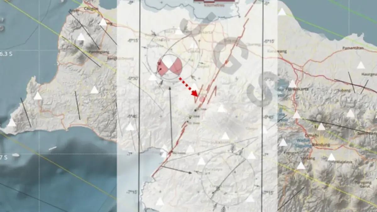 Analisis gempa Bogor diduga kuat pembangkitnya adalah Sesar Citarik Sinistral Strike-Slip. Foto: Dok. BMKG