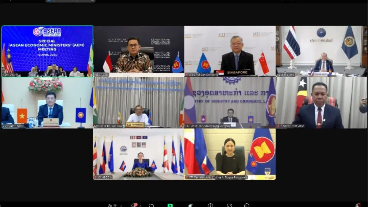 Pertemuan Khusus Para Menteri Ekonomi ASEAN (Special ASEAN Economic Minister Meeting) secara daring pada Kamis