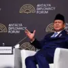Presiden Prabowo Subianto saat menjadi pembicara dalam Antalya Diplomacy Forum (ADF) talk di Nest Convention C