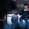 Presiden Prabowo Subianto saat menjadi pembicara dalam Antalya Diplomacy Forum (ADF) talk di Nest Convention C