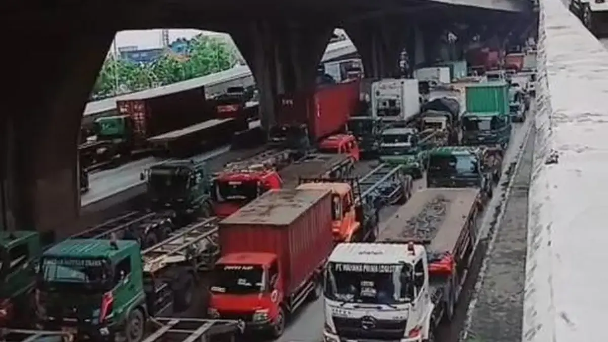 Kemacetan di Tanjung Priok, Jakarta Utara, Kamis (17/4/2025). (Dok. Istimewa)
