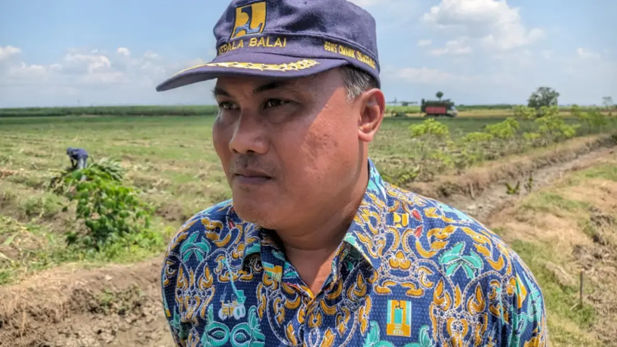 BBWS Cimancis Gercep Tangani Longsor Saluran Irigasi di Wilayah Hulu Kuningan Kepala BBWS Cimanuk Cisanggarung, Dwi Agus Kuncoro, saat memberikan keterangan pers. (IST)