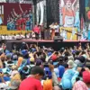 Momen Presiden Prabowo hadiri Hari Buruh 2025 di Monas.