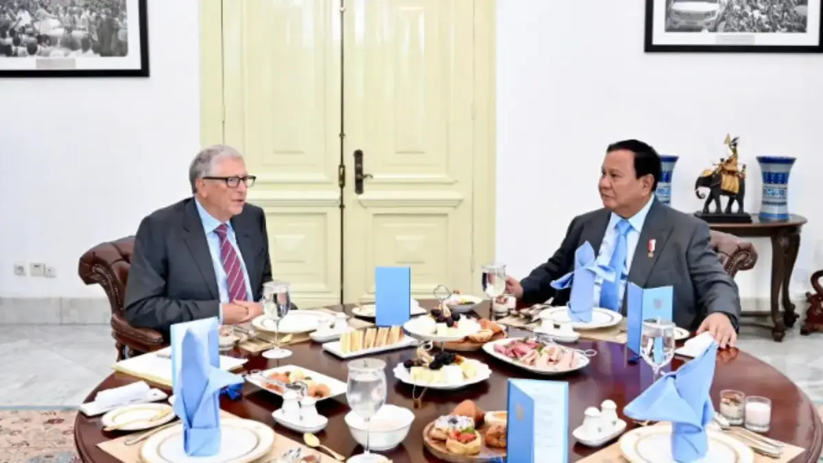 Presiden Prabowo Subianto menjamu Bill Gates di Istana Merdeka, Jakarta. | Foto: BPMI Setpres