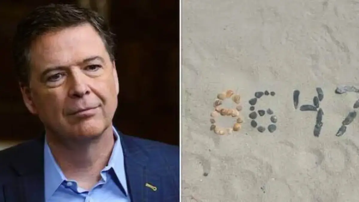 James Comey dan kode kerang laut yang diunggahnya/Net